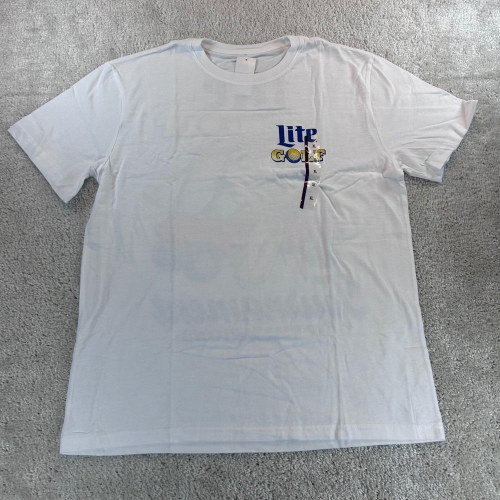 Miller Lite Golf Tournament of Champions White Graphic T-Shirt Mens XL